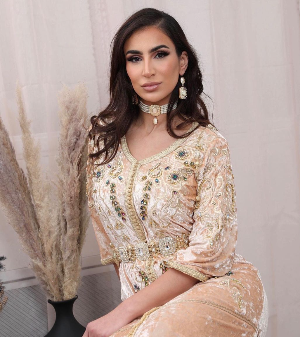 Caftan Velours Beige